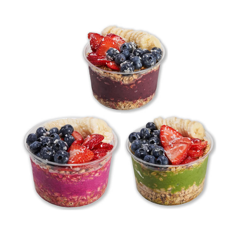 Three Acai Bowls 